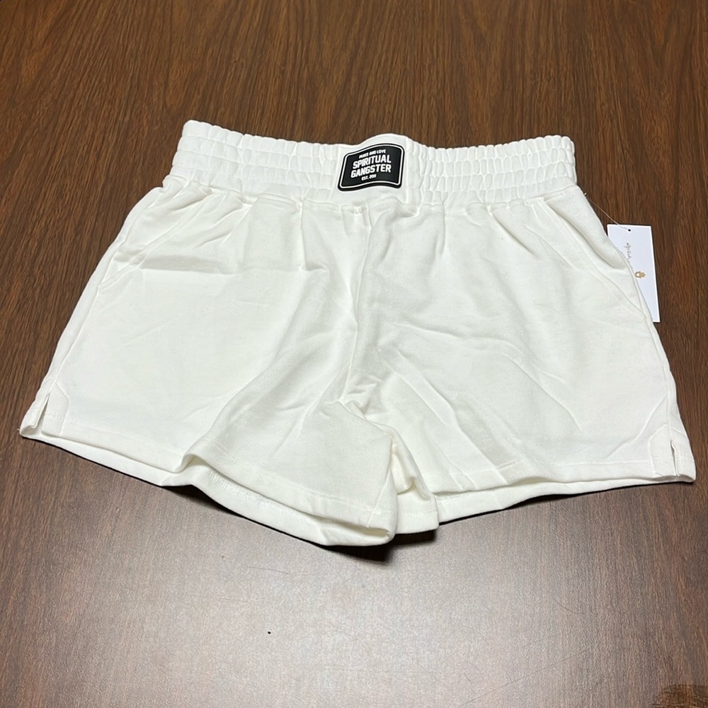 Spiritual Gangster‎ smocked shorts, size large, NWT